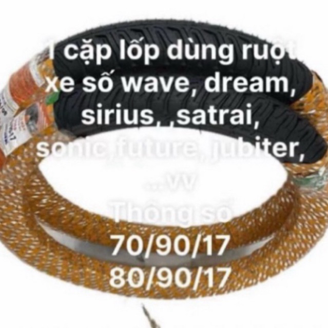 Vỏ lốp xe số DÙNG RUỘT Sirius/future/ware/Dream/satrai/raider/sonnic-gai Extra Dplus (gai 383)