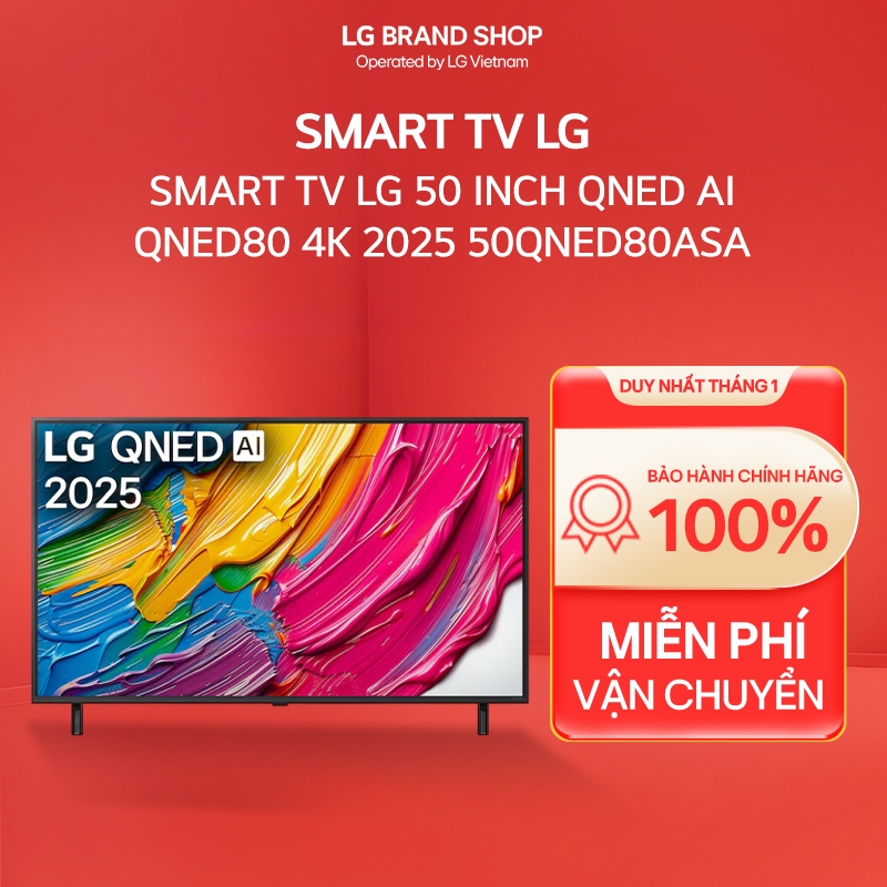 50QNED80ASA - Smart TV LG 50 Inch QNED AI QNED80 4K 2025