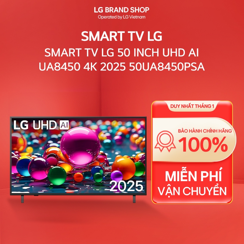 50UA8450PSA - Smart TV LG 50 Inch UHD AI UA8450 4K 2025