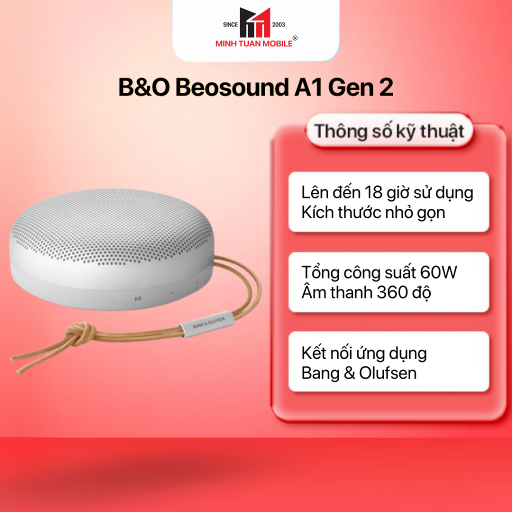 Loa Bluetooth B&O Beosound A1 Gen 2 Hàng Chính Hãng