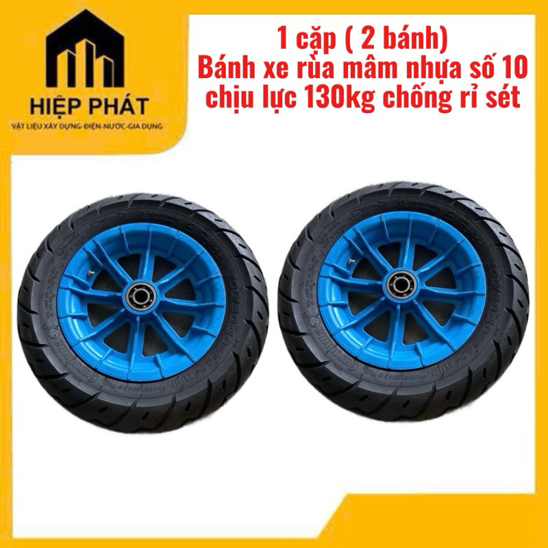 ( Bộ 2 cái bánh) Bánh xe rùa, bánh mâm nhựa số 10, mâm nhựa đúc chịu lực cực tốt, Bánh xe rùa vành n