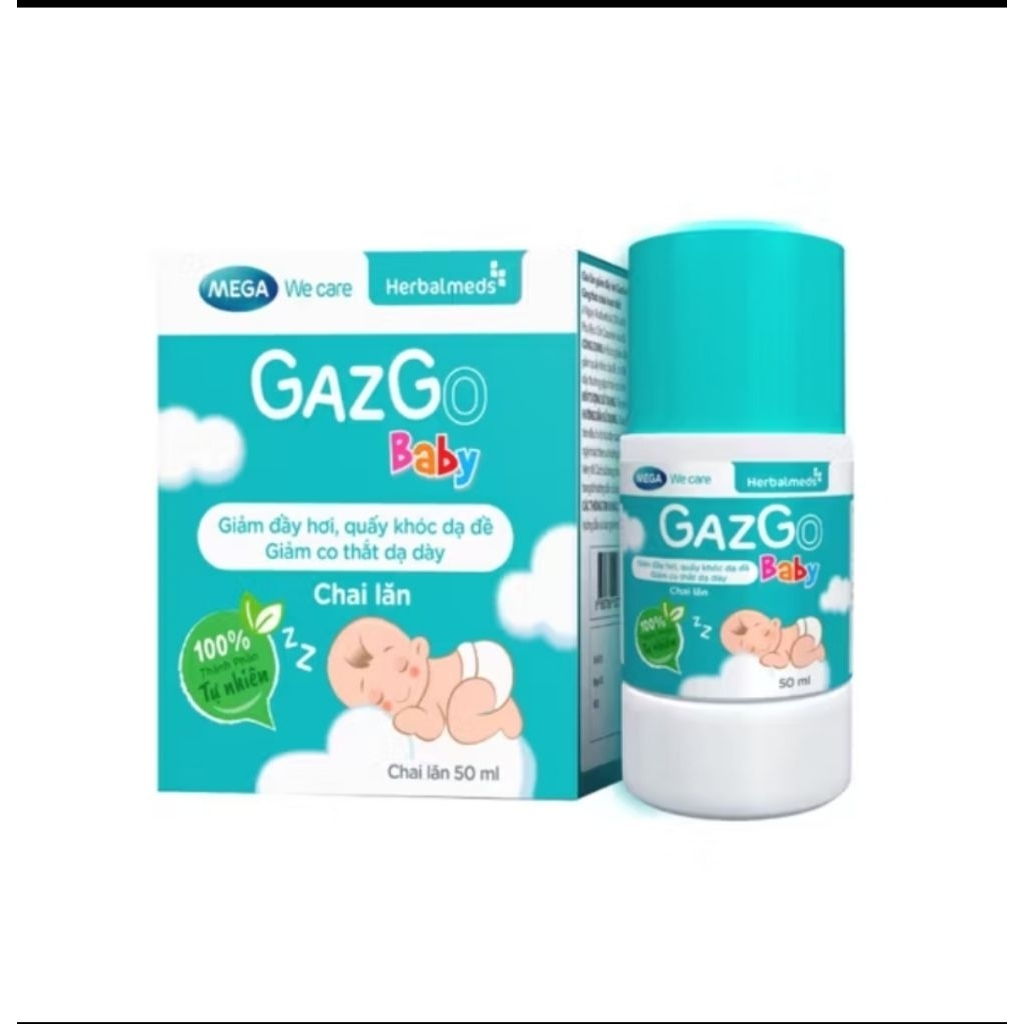 Chai lăn GazGo baby giảm đầy hơi, quấy khóc dạ đề, giảm co thắt dạ dày