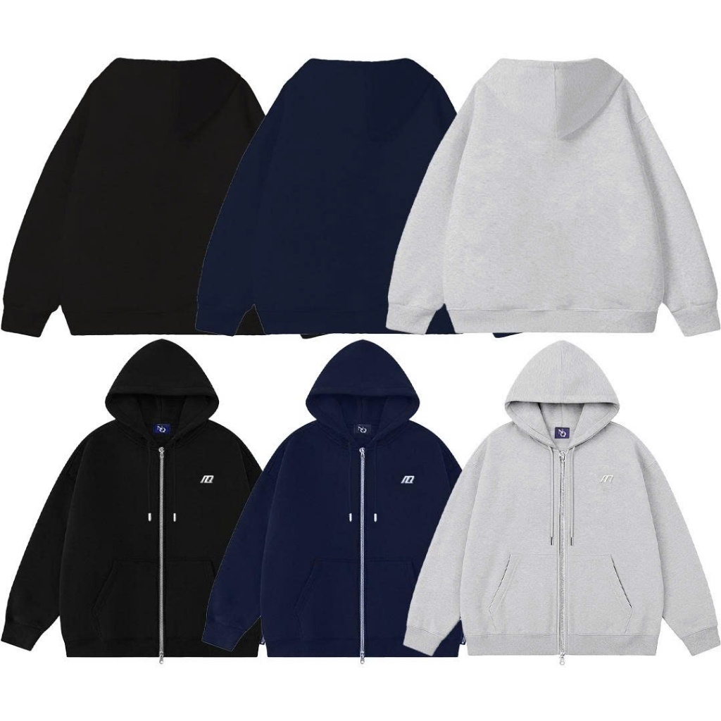 Áo Khoác Hoodie Zip Nỉ Chân Cua NQ30 DAISY Dây Kéo Kim Loại 2 Đầu Logo Hợp Kim Form Boxy Form Rộng Nam Nữ Unisex | BigBuy360 - bigbuy360.vn