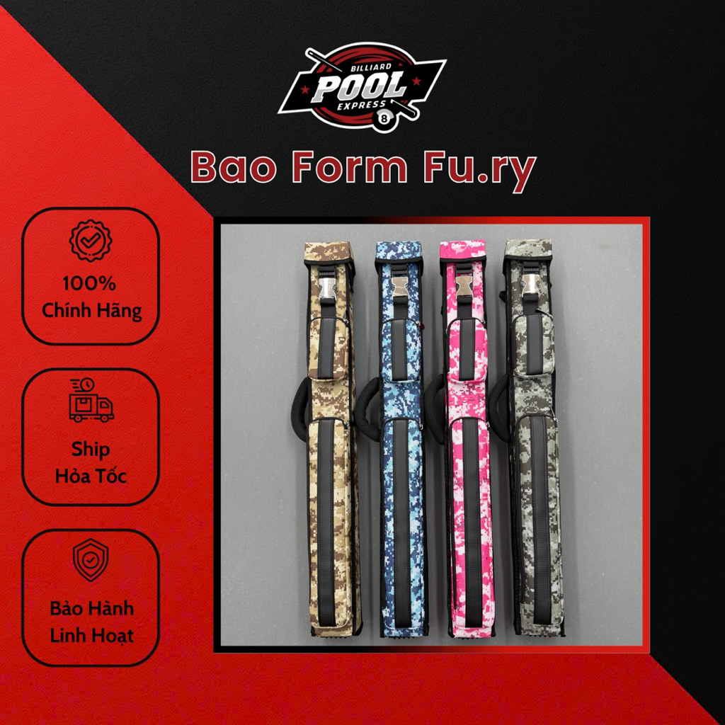 Bao gậy bi-a 2x3, bao cơ form Fury