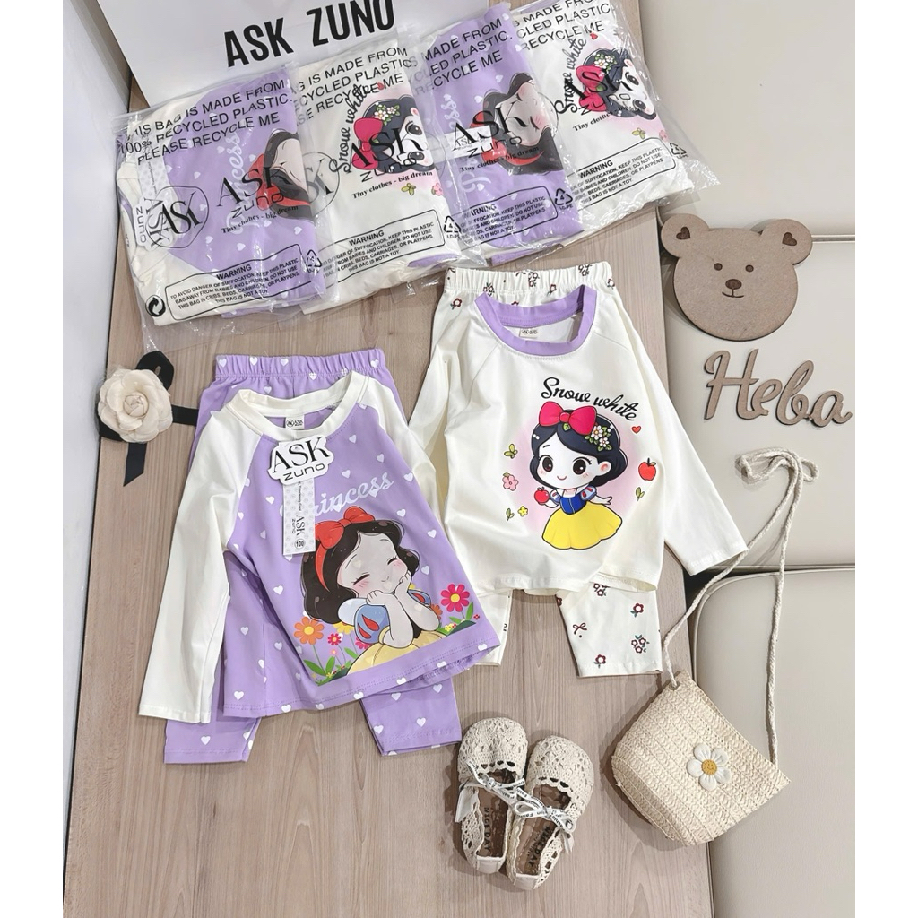 Set 2 bộ bạch tuyết bé gái.
