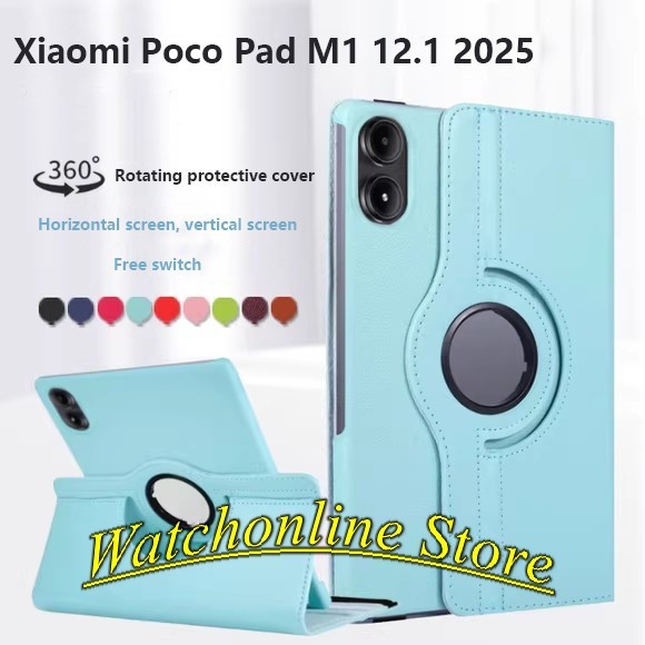 Bao da xoay thông minh cho Xiaomi Poco Pad M1 12.1 inch 2025 gấp dựng coi phim ảnh