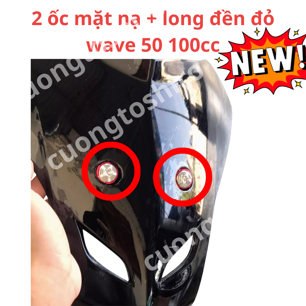 ốc salaya gắn mặt nạ xe wave 50 100 kèm long đền đỏ  hàng chất lượng cao mẫu đầu sao không gỉ