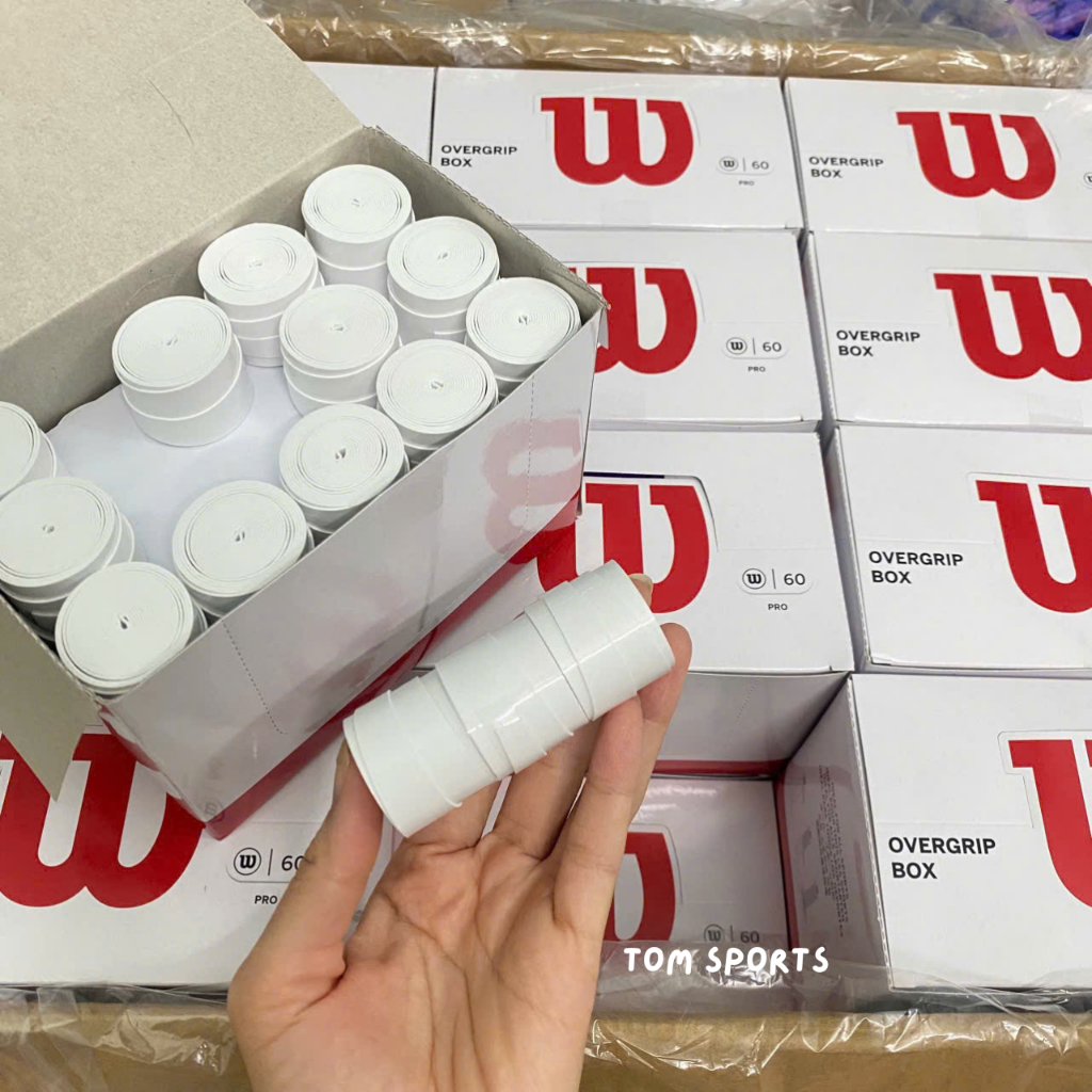 Cuốn Cán Wilson Pro Overgrip – Hộp 60 Cuốn | Bám Tay – Dùng Cho Tennis, pickleball, cầu lông