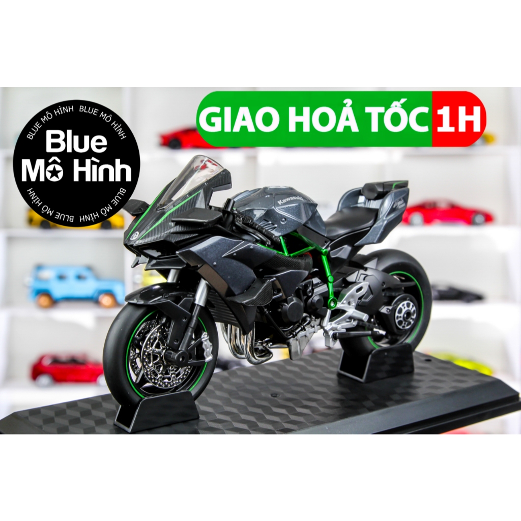 Xe mô hình Moto Kawasaki Ninja H2R 1:12 sáng đèn âm thanh