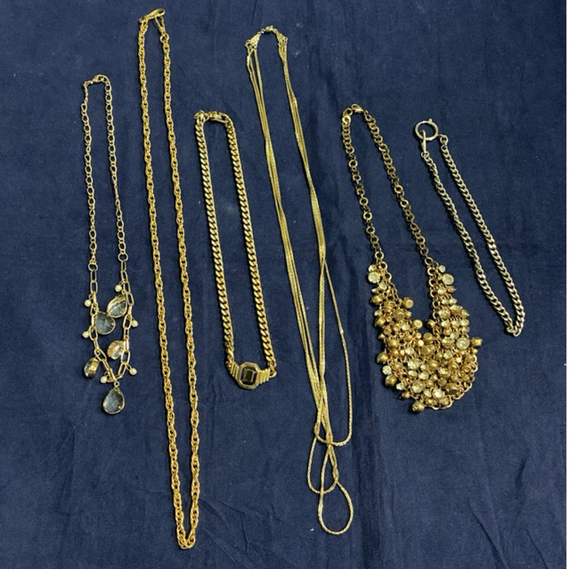 Thanh lý pass tuyển si Nhật 2nd dây chuyền hợp kim loại vàng Streetwear retro hiphop Y2K chiến binh 