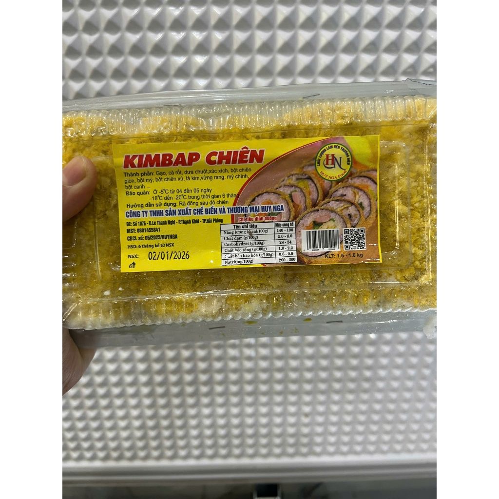 Cơm Cuộn Chiên Hộp 10 Cây 1.5-1.7Kg Gymbap,kimbap,Cơm Cuộn Chiên Giòn,Rong Biển Ăn Vặt