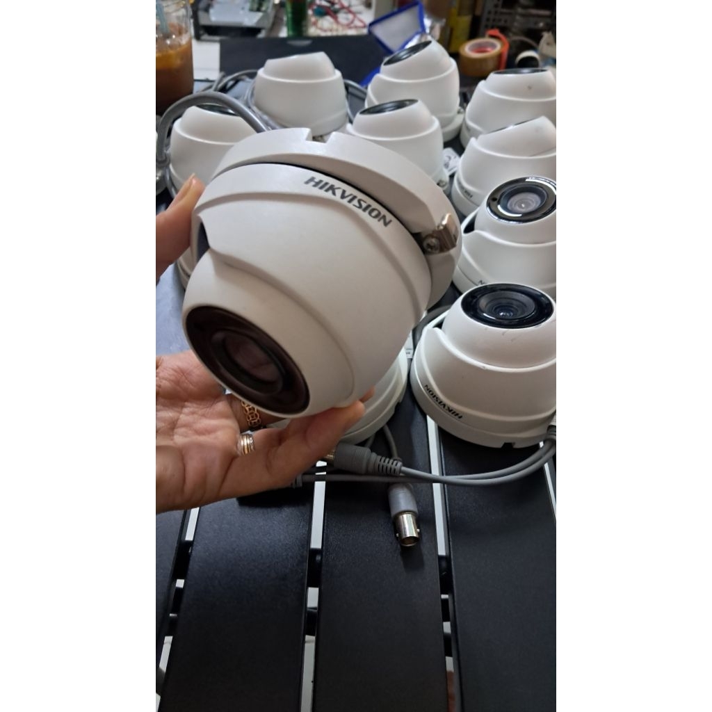 Camera cũ.Camera Hikvision dome TVI 2.0mp vỏ sắt,chống ngược sáng dùng cho đầu ghi analog.