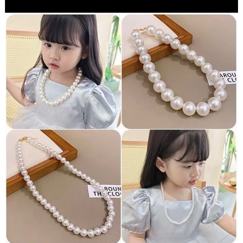 [LiA baby’s] Vòng cổ ngọc T.rai nhân tạo cho bé gái diện lễ tết váy đầm xinh xắn