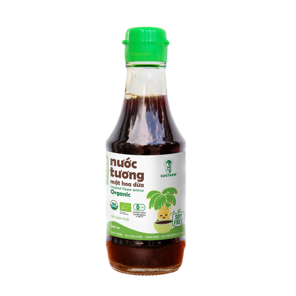 Sokfarm - Nước tương mật hoa dừa organic Sokfarm cho bé 200ml