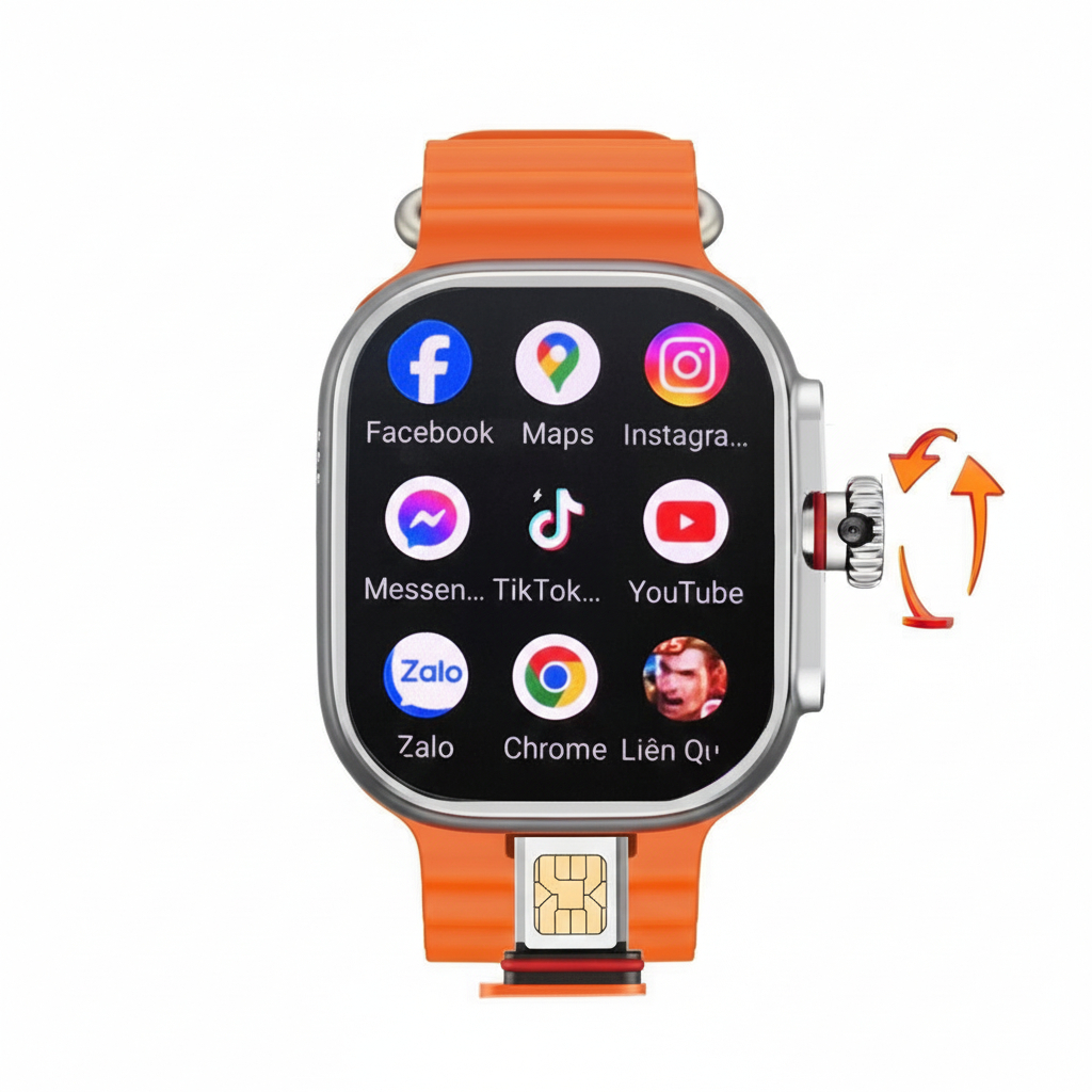 Đồng hồ thông minh S20 Ultra 5G GEN 5 Camera 180 độ, lắp sim nghe gọi 4G, Màn Amoled, Android 8.1, R