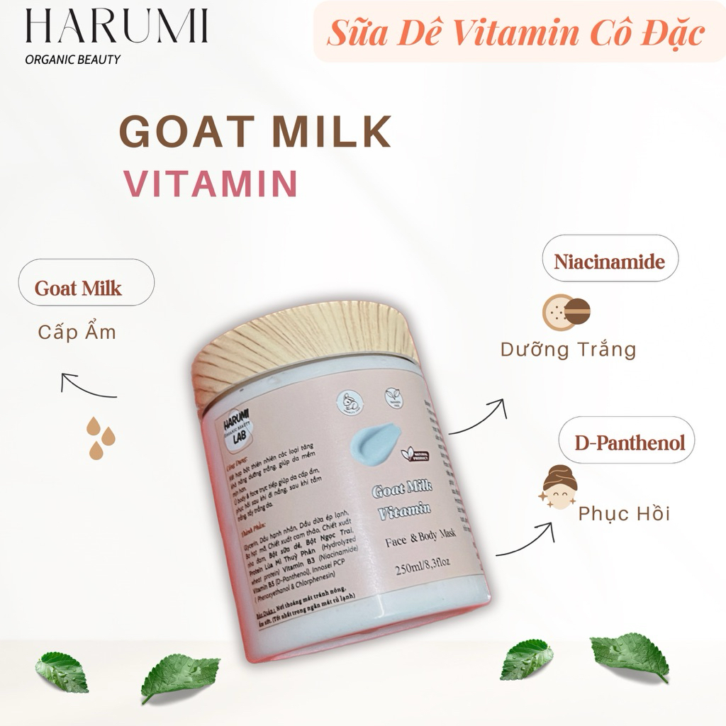 SỮA DÊ VITAMIN CÔ ĐẶC Ủ DƯỠNG DA THIÊN NHIÊN FACE & BODY MASK