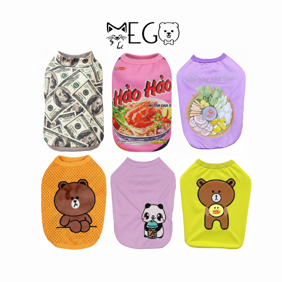 ÁO CHÓ MÈO - Áo thun cute dễ thương Hảo hảo, bún đậu, trà sữa - Chọn Mẫu