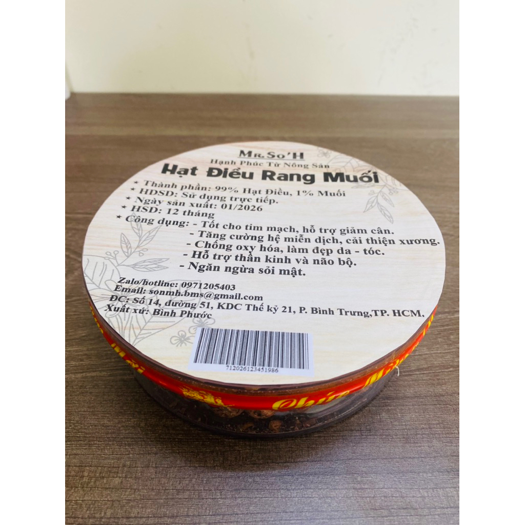 Mr.So'H, Hạt Điều Rang Muối Bình Phước 500g loại 1 nguyên chất