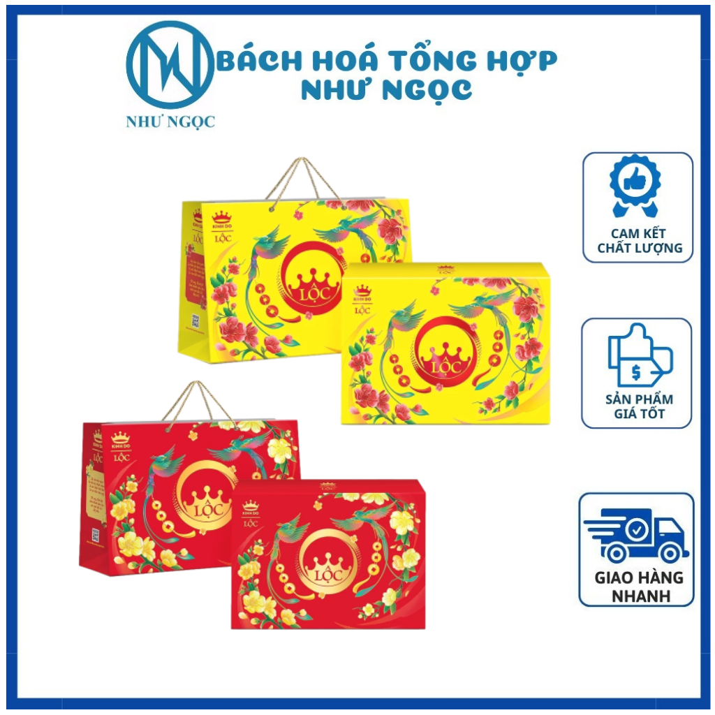 Kinh Đô - Hộp Quà Tết Lộc Phú Quý Kèm Túi Giấy 795,4g - Tết 2026