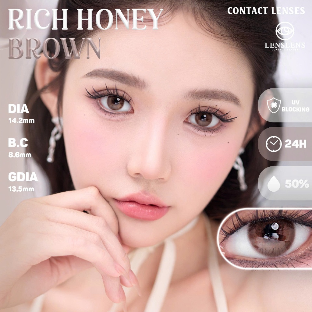 [LENS 1 NGÀY] Honey Brown Chất Liệu Cao Cấp _ T6D5