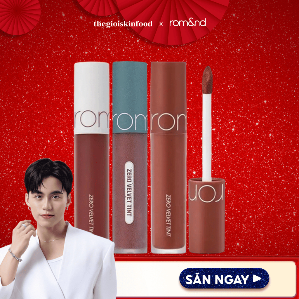 [NEW 26-30] Son Kem Lì Hàn Quốc Romand Zero Velvet Tint 5.5g (05 Đỏ Gạch, 06 Đỏ Nâu, 20 Đỏ Trầm)