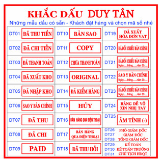 Con dấu tên, dấu chức danh làm theo yêu cầu.
