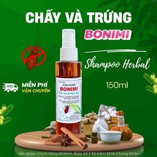 Ủ Chấy. Dầu Gội Diệt Chấy Thảo Dược BONIMI 150ml. Dầu Gội Chí. Hết Chấy Trí Và Trứng. Xịt Chấy Trí