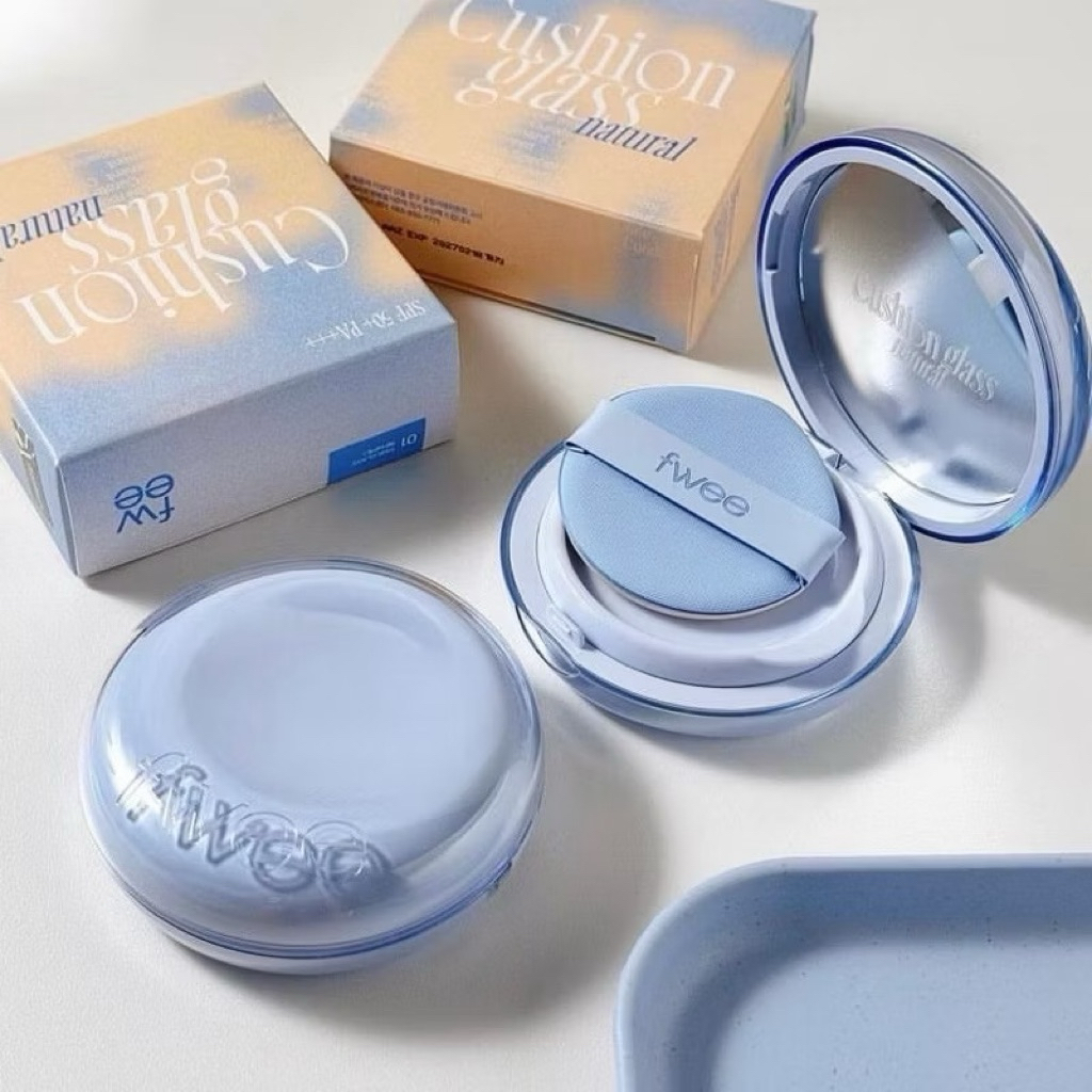 Phấn Nước Giúp Da Căng Bóng, Che Khuyết Điểm Fwee Cushion Glass Nature, Egg-Fit Cover Cushion SPF 50
