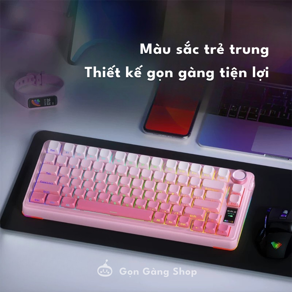 Bàn phím cơ không dây Aula S75 Pro Màn hình Núm Xoay Có App chỉnh ( Hàng Mới Sẵn) | BigBuy360 - bigbuy360.vn