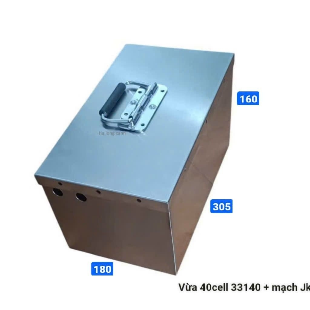 Thùng chứa bảo vệ pin xe 133S, 4 bình lớn, Xmen, pin lưu trữ....chứa 40 cell 33140(có khung) + mạch 