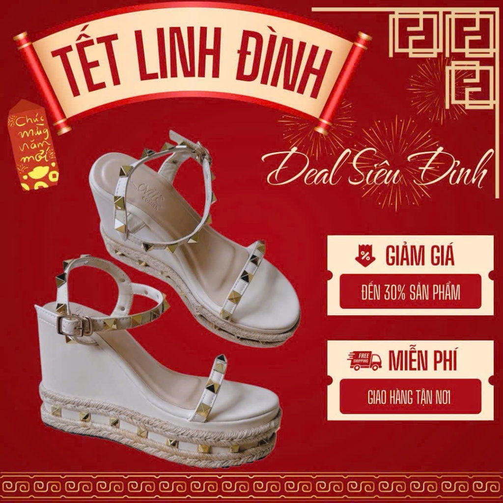 LOVIIECORNER - SANDAL XUỒNG NỮ THỜI TRANG QUAI NGANG ĐÍNH ĐÁ SANG TRỌNG ĐI TIỆC - SANDAL ĐẾ XUỒNG CỐ