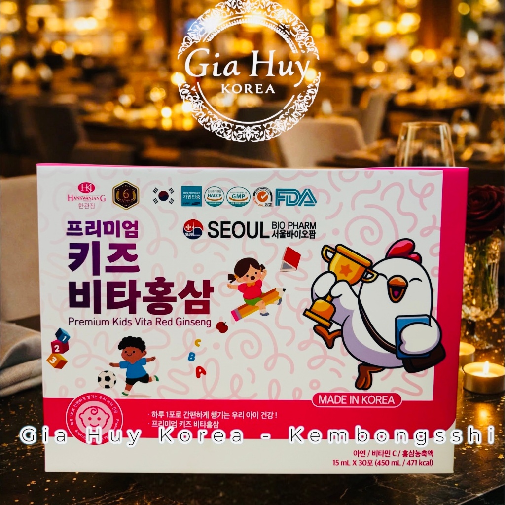 Hồng Sâm Baby Hàn Quốc CAO CẤP Cho Bé, hộp 30 gói