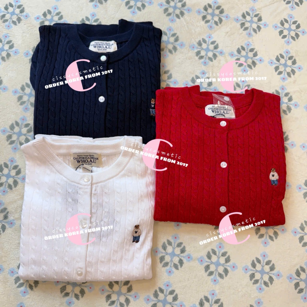 [auth 100%] Whoau Steve High Gauge Cotton Cable Cardigan