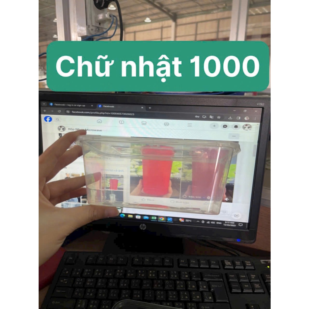 100  nhựa thực phẩm 1000ml thiếu trong