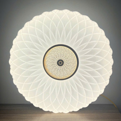 Đèn ốp trần MONSKY POXA Mika chao 40, 50cm dùng bóng LED 3 chế độ màu ánh sáng hiện đại