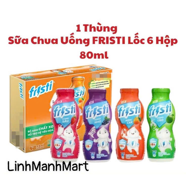 Thùng Sữa Chua Uống  FRISTI Thùng 48 Lọ x80ml...