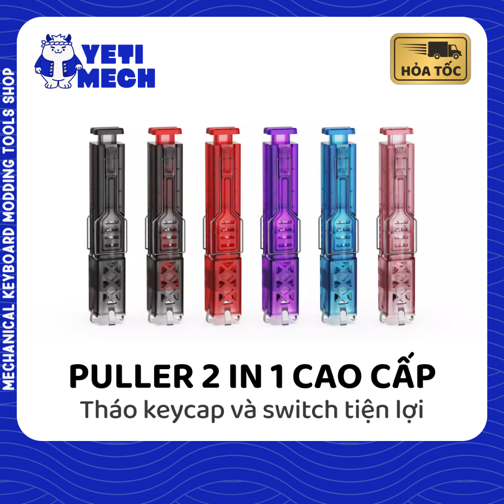 Dụng cụ nhổ Switch & Keycap bàn phím cơ 2 trong 1 cao cấp | Yeti Mech