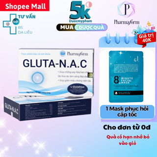 Viên uống trắng da GLUTA NAC Pharmaform - giúp sáng da, giảm thâm sạm, ngừa lão hoá da 30 viên