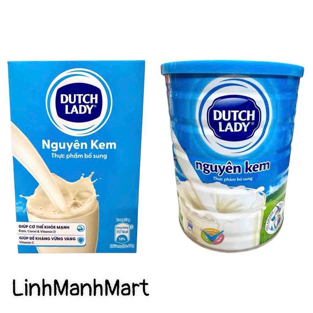 SỮA BỘT NGUYÊN KEM DUTCH LADY Lon 850g - Hộp 400g...