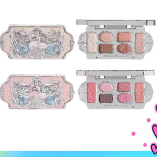 Bảng Phấn Mắt Flower Knows Swan Ballet Sáu Màu Sắc Hiệu Ứng Mịn Màng Lâu Trôi 6.5g