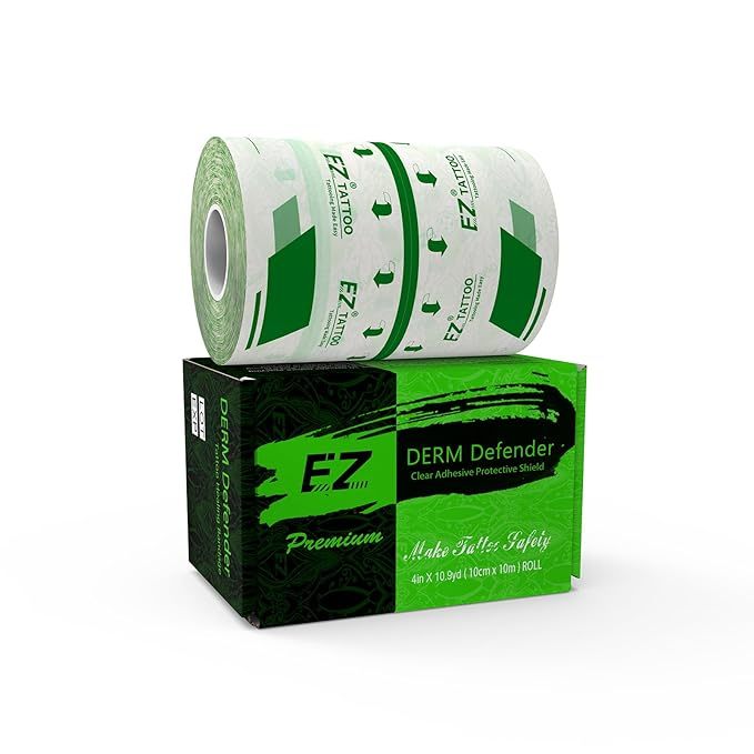 Miếng Dán Hình Xăm EZ Derm Defender Roll - Cuộn 10m Bảo Vệ Da Sau Xăm, Chống Nhiễm Trùng