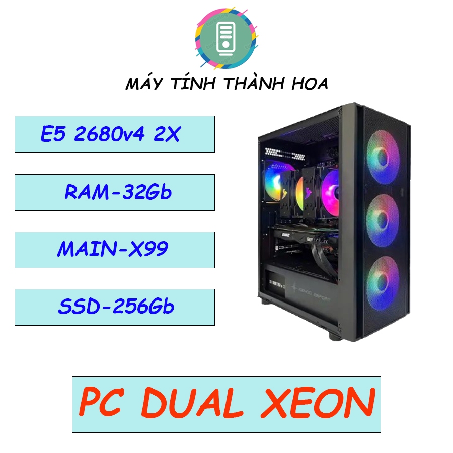 Bộ PC WORKSTATION DUAL XEON MAIN X99, E5 2680v4 2X