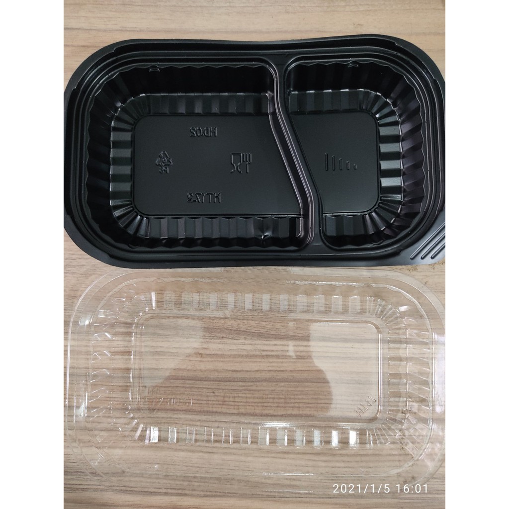 500 hộp nhựa đựng cơm 2 ngăn ht17 ( 1400d/bộ )