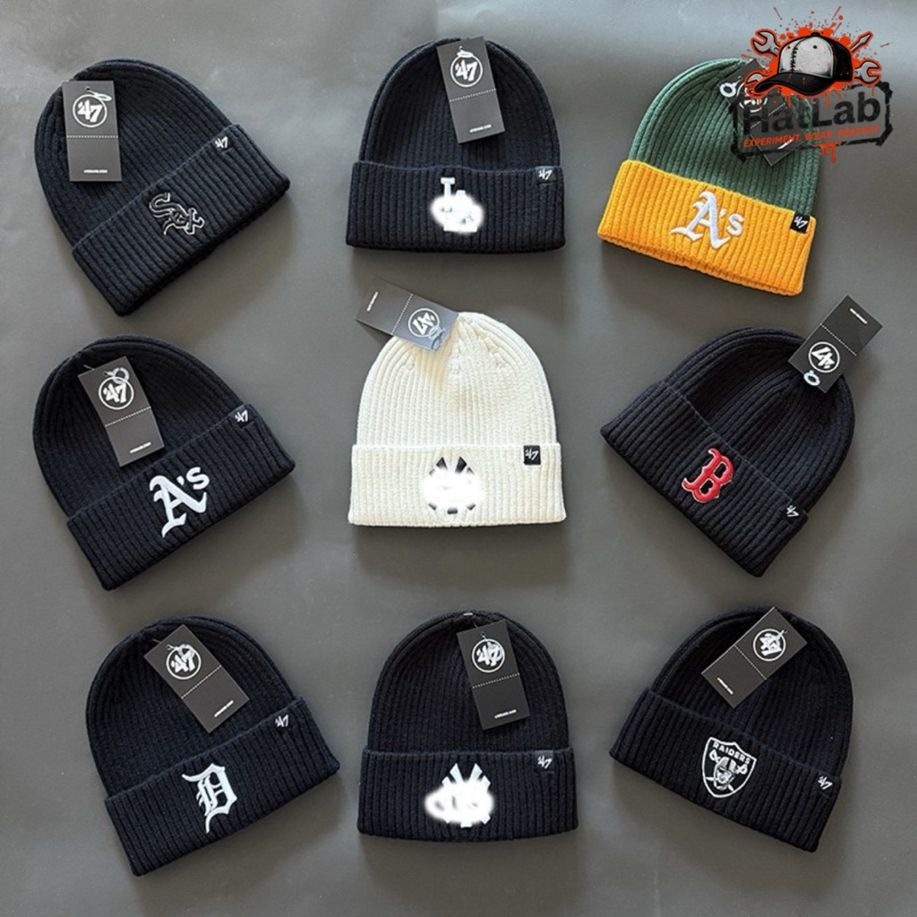 [MẪU MỚI] Mũ Len MLB & NFL '47 Brand - Nón Len Thêu Logo NY Yankees, Boston Red Sox, Raiders, Oaklan