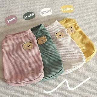 Áo Thú Cưng Chó Mèo, Áo Mặt Gấu Ba Lỗ Co Giãn Thoáng Mát, Có Big Size KA PET - KA01