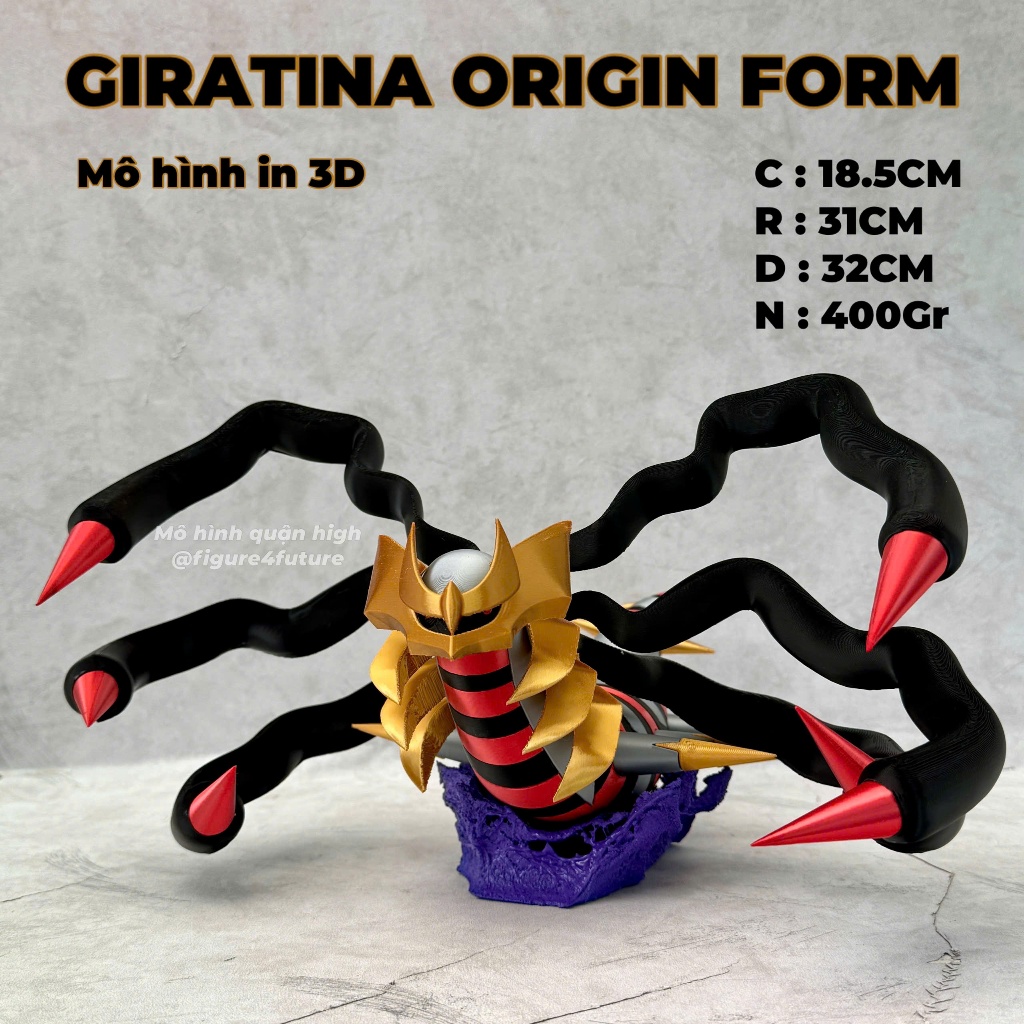 Mô hình Giratina Origin form in3D resin cao 18.5cm - Mô hình pokemon Giratina free scale dạng origin