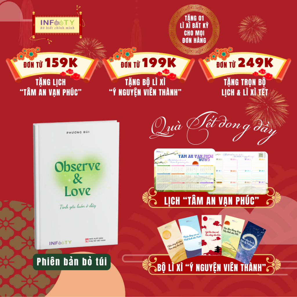 Sách “Observe & Love - Tình yêu luôn ở đây” phiên bản bỏ túi - Phương Bùi | Infinity Books