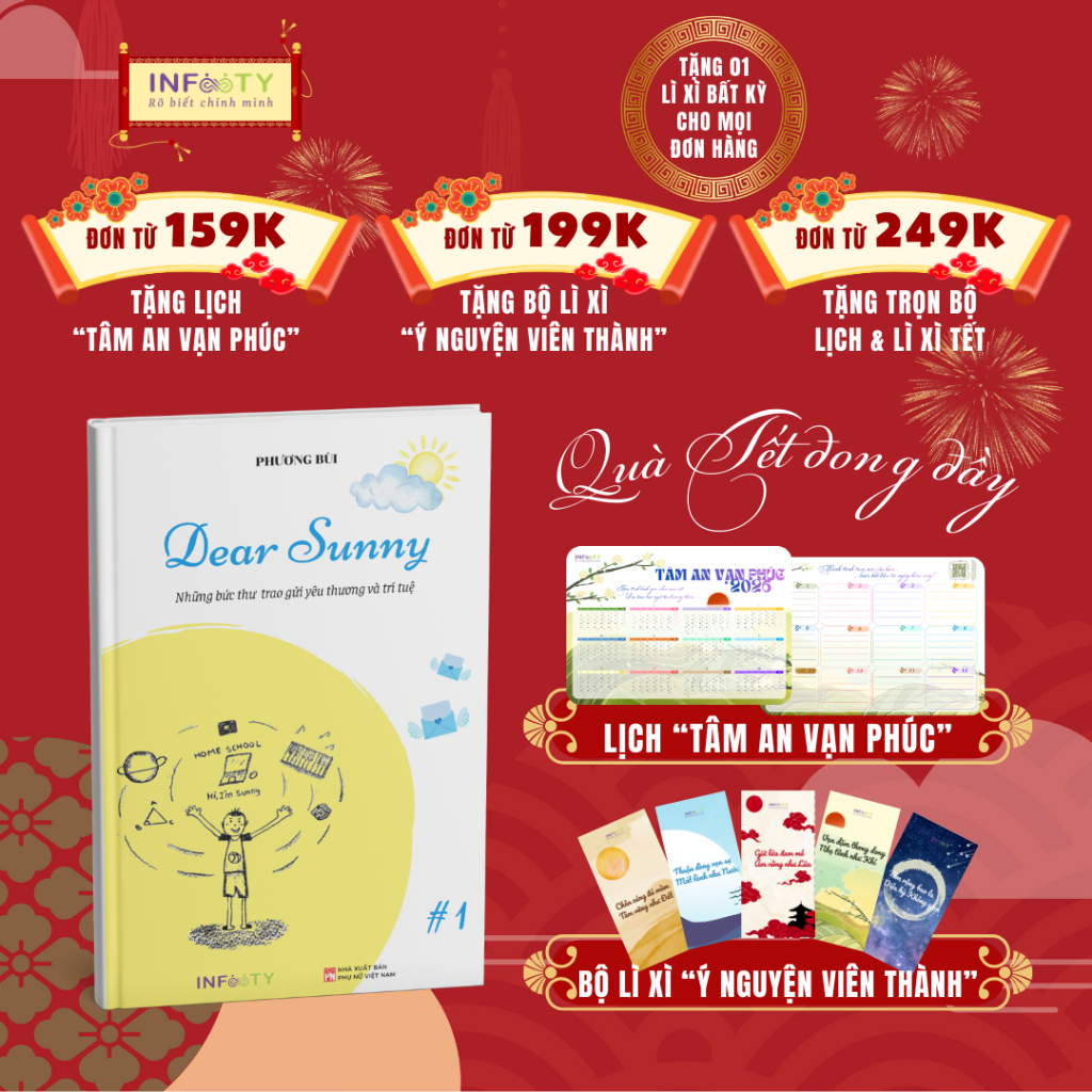 Sách Song ngữ Dear Sunny #1 - Letters of love and wisdom | Tặng postcard | Infinity Books