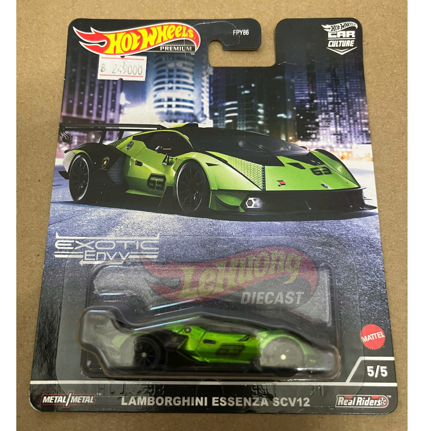 LeHuong Diecast - Xe mô hình Hot Wheels Premium Car Culture Exotic Envy Lamborghini Essenza SCV12