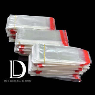 (Bịch 100cái) Túi OPP Dán Miệng SIZE NHỎ Đầy Đủ Loại Dày Kích thước : Rộng x Dài + Nắp Dán cm Duy Linh Shop…